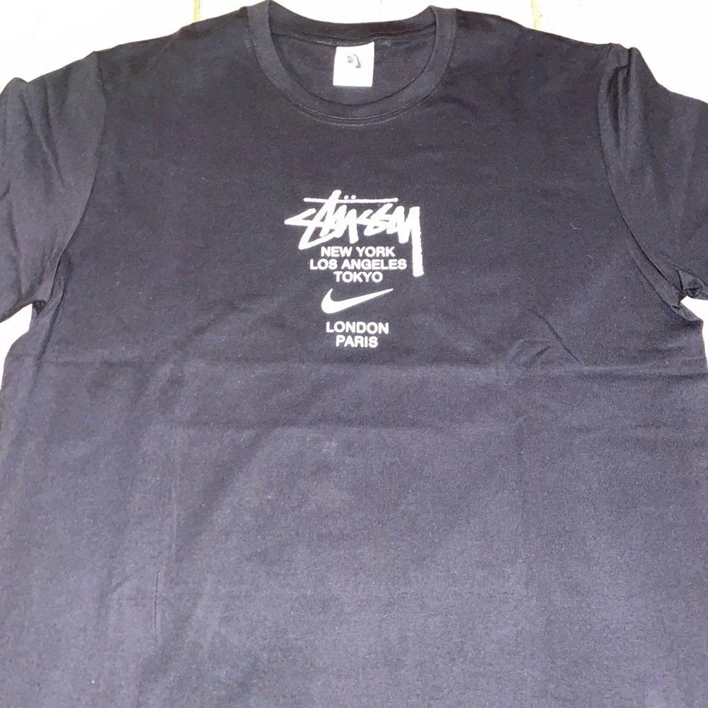 Nike x Stussy International T Shirt Black, White Size Large